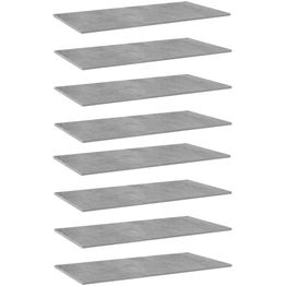 Hyllylevyt 8 kpl betoninharmaa 80x30x1,5 cm lastulevy