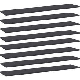 Hyllylevyt 8 kpl harmaa 100x20x1,5 cm lastulevy