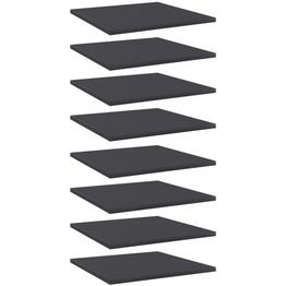 Hyllylevyt 8 kpl harmaa 40x40x1,5 cm lastulevy