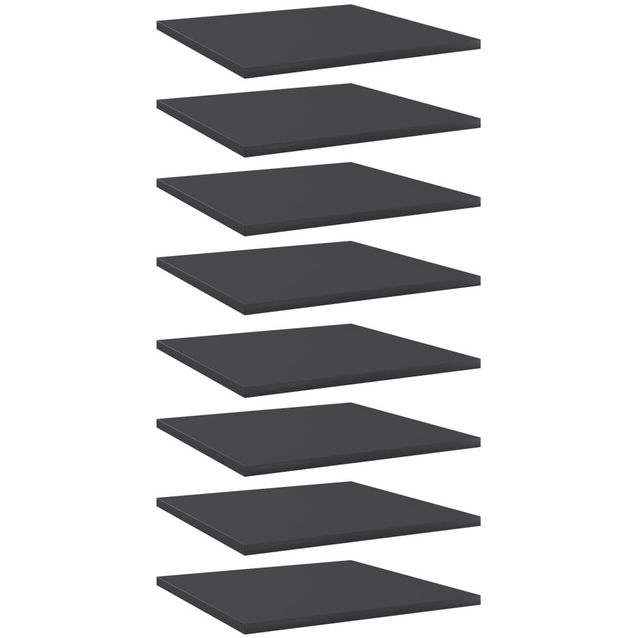 Kirjahyllytasot 8 kpl harmaa 40x40x1,5 cm lastulevy_1