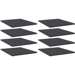 Hyllylevyt 8 kpl harmaa 40x50x1,5 cm lastulevy