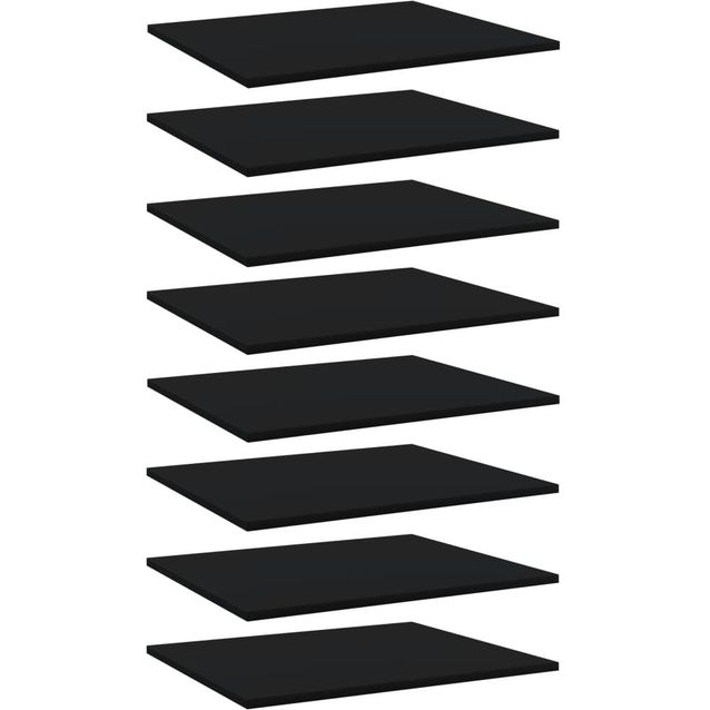 Kirjahyllytasot 8 kpl musta 60x50x1,5 cm lastulevy_1