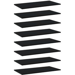 Hyllylevyt 8 kpl musta 80x40x1,5 cm lastulevy