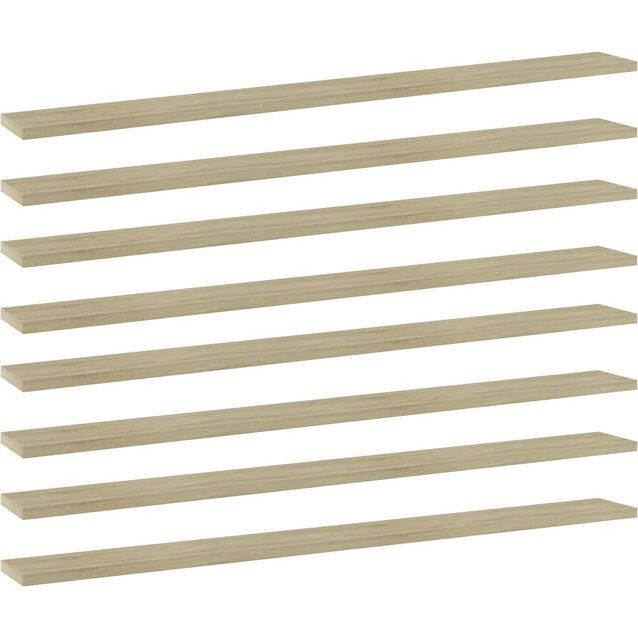 Kirjahyllytasot 8 kpl sonoma-tammi 100x10x1,5 cm lastulevy_1