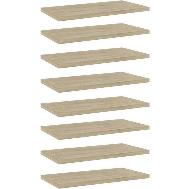 Kirjahyllytasot 8 kpl sonoma tammi 40x20x1,5 cm lastulevy_1