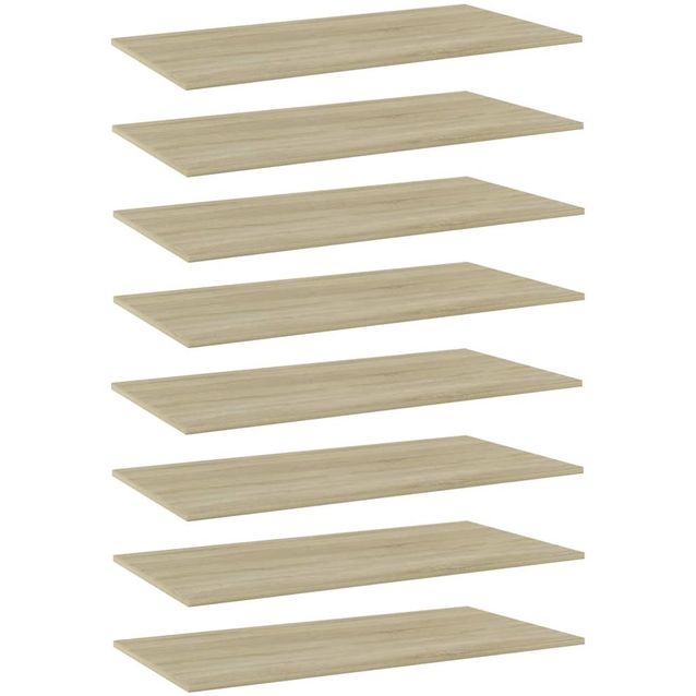 Kirjahyllytasot 8 kpl sonoma tammi 80x20x1,5 cm lastulevy_1