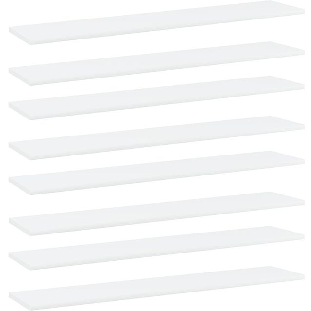 Kirjahyllytasot 8 kpl valkoinen 100x20x1,5 cm lastulevy_1