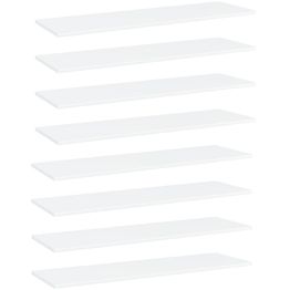 Hyllylevyt 8 kpl valkoinen 100x30x1,5 cm lastulevy
