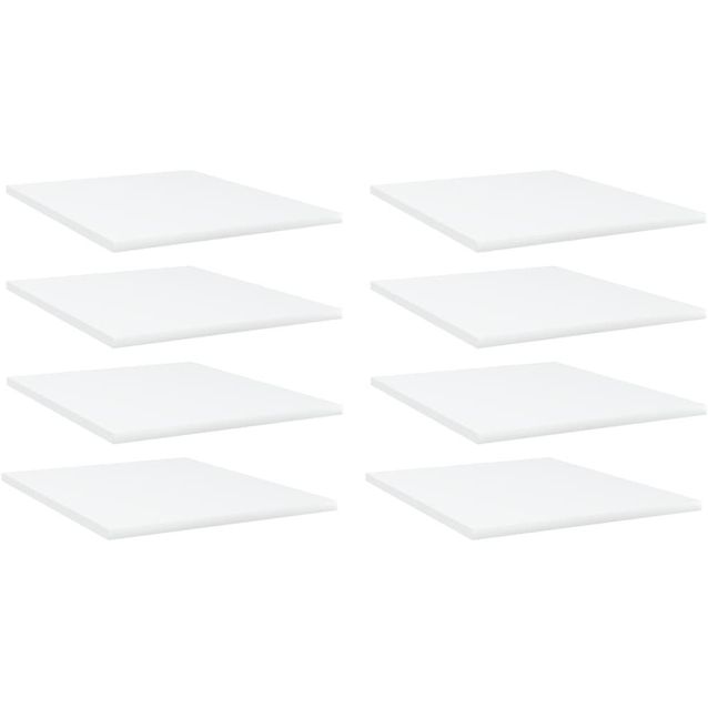 Kirjahyllytasot 8 kpl valkoinen 40x50x1,5 cm lastulevy_1