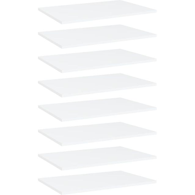 Kirjahyllytasot 8 kpl valkoinen 60x40x1,5 cm lastulevy_1