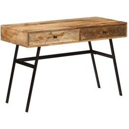 Kirjoituspöytä vetolaatikoilla kiinteä mangopuu 110x50x76 cm
