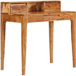 Kirjoituspöytä vetolaatikoilla kiinteä puu 88x50x90 cm