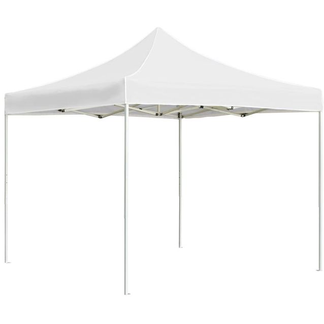 Kokoontaittuva juhlateltta alumiini 2x2 m valkoinen_1
