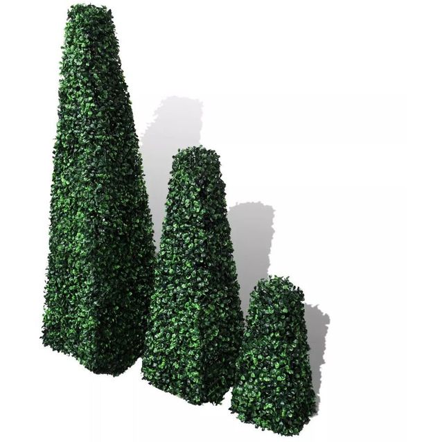 Kolmen puksipuupyramidi tekokasvin sarja_1