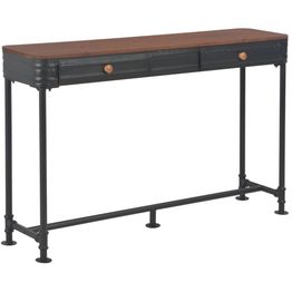 Konsolipöytä 2 laatikolla 120x30x75 cm täysi kuusi