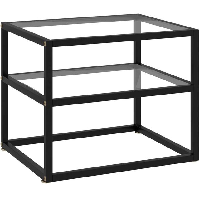 Konsolipöytä läpinäkyvä 50x40x40 cm karkaistu lasi_1