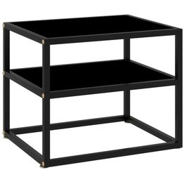 Konsolipöytä musta 50x40x40cm karkaistu lasi