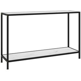 Konsolipöytä valkoinen 120x35x75 cm karkaistu lasi