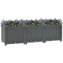 Korotettu kukkalaatikko 120x40x38 cm polypropeeni