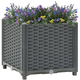 Korotettu kukkalaatikko 40x40x38 cm polypropeeni