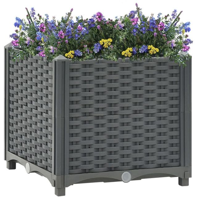 Korotettu kukkalaatikko 40x40x38 cm polypropeeni_1
