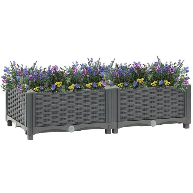 Korotettu kukkalaatikko 80x40x23 cm polypropeeni_1