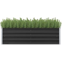 Istutuslaatikko antrasiitti 160x40x45 cm galv. teräs