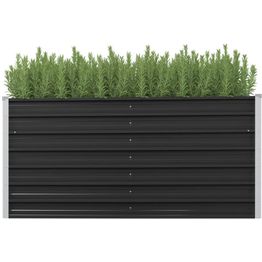 Istutuslaatikko antrasiitti 160x40x77 cm galv. teräs