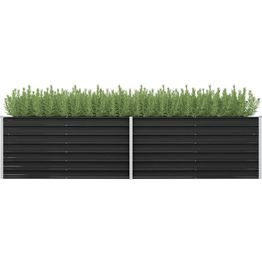 Istutuslaatikko antrasiitti 320x80x77 cm galv. teräs