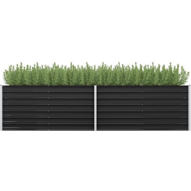 Korotettu kukkalaatikko antrasiitti 320x80x77 cm galv. teräs_1