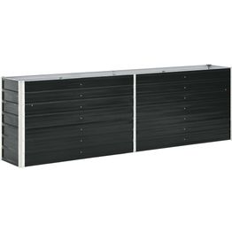 Istutuslaatikko galv. teräs 240x40x77 cm antrasiitti