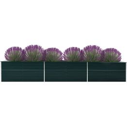 Istutuslaatikko galv. teräs 480x80x77 cm vihreä