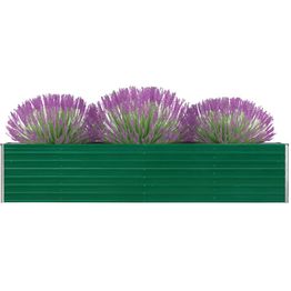 Istutuslaatikko galvanoitu teräs 320x40x45 cm vihreä