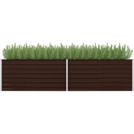 Istutuslaatikko ruskea 320x80x77 cm galvanoitu teräs