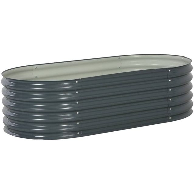 Korotettu puutarhalaatikko 160x80x44cm harmaa_1