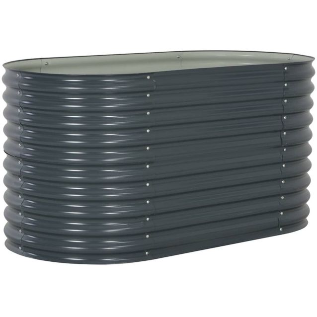 Korotettu puutarhalaatikko 160x80x81cm harmaa_1