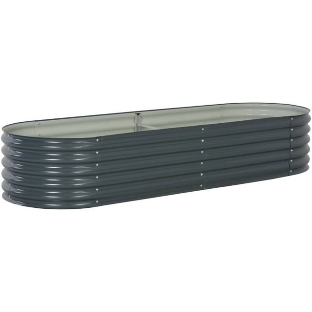 Korotettu puutarhalaatikko 240x80x44cm harmaa_1