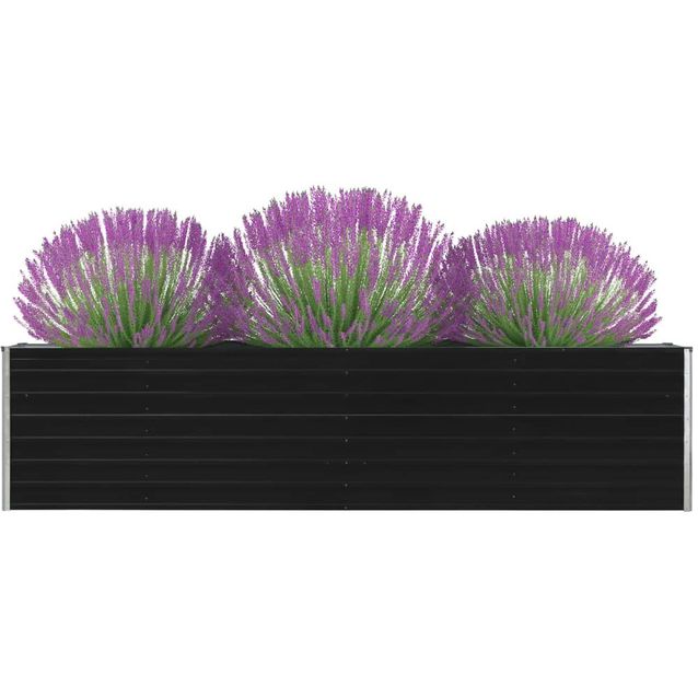 Korotettu puutarhalaatikko 320x40x77 cm galvanoitu teräs_1