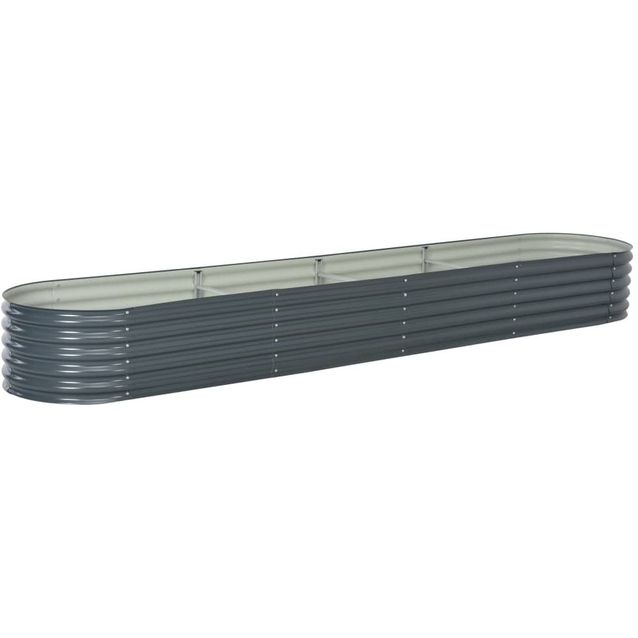 Korotettu puutarhalaatikko 400x80x44cm harmaa_1