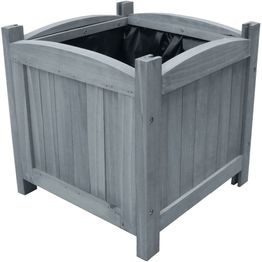 Korotetut kukkalaatikot 2 kpl 30x30x30 cm täysi kuusi