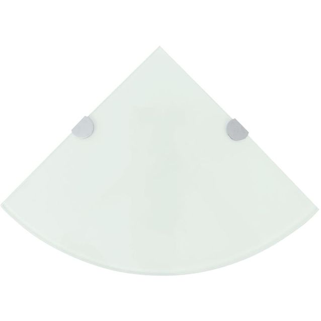 Kulmahylly kromisilla kiinnikkeillä valkoinen lasi 35x35 cm_1