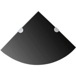 Kulmahyllyt 2 kpl kromisilla kiinnikkeillä musta 25x25cm