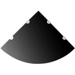 Kulmahyllyt 2 kpl kromisilla kiinnikkeillä musta 45x45cm