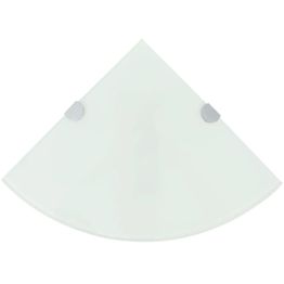 Kulmahyllyt 2 kpl kromisilla kiinnikkeillä valk. 35x35cm