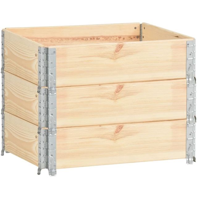 Kuormalavan reunukset 3 kpl 60x80 cm täysi mänty