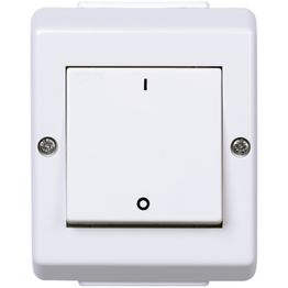 Kytkin ELKO RS Nordic 2-napainen kytkin IP55 pinta-asenteinen RL kirkkaan valkoinen