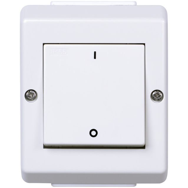 Kytkin ELKO RS Nordic 2 napainen kytkin IP55 pinta asenteinen RL kirkkaan valkoinen
