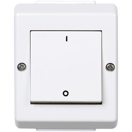 Kytkin ELKO RS Nordic 2-napainen kytkin impulssijousella IP55 pinta-asenteinen RL kirkkaan valkoinen