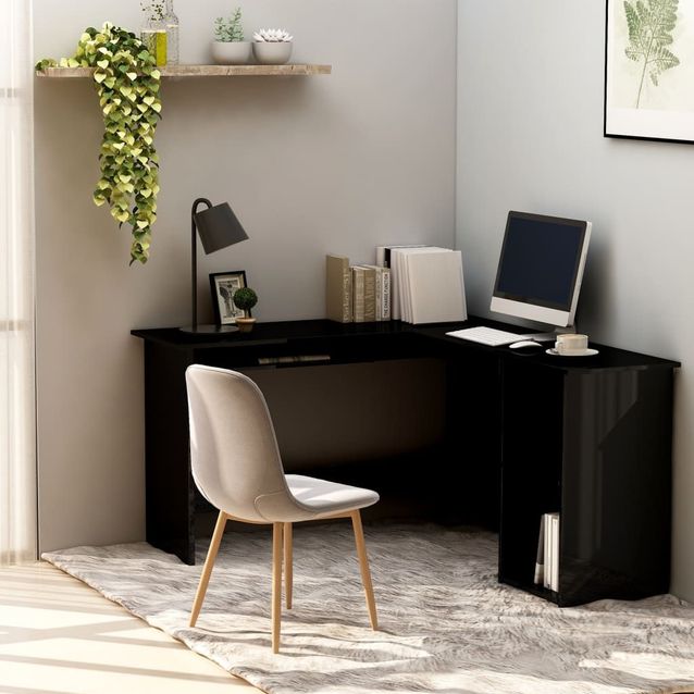 L-muotoinen kulmapöytä korkeak. musta 120x140x75cm lastulevy_1