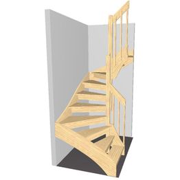 Portaat Lappiporras U2420 kaiteella korkeus 2300 - 2420 mm